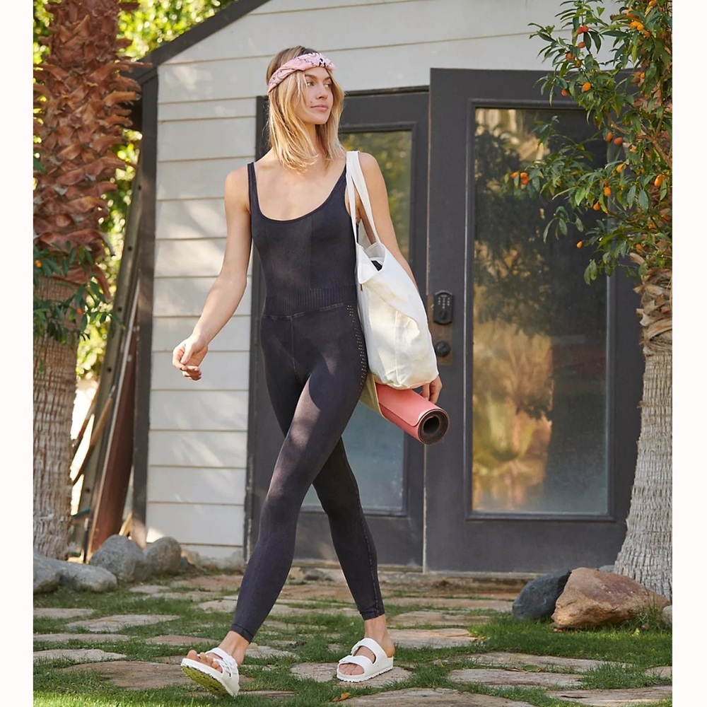 FREE PEOPLE | ✨NWOT✨ Good Karma Onesie in Washed Black